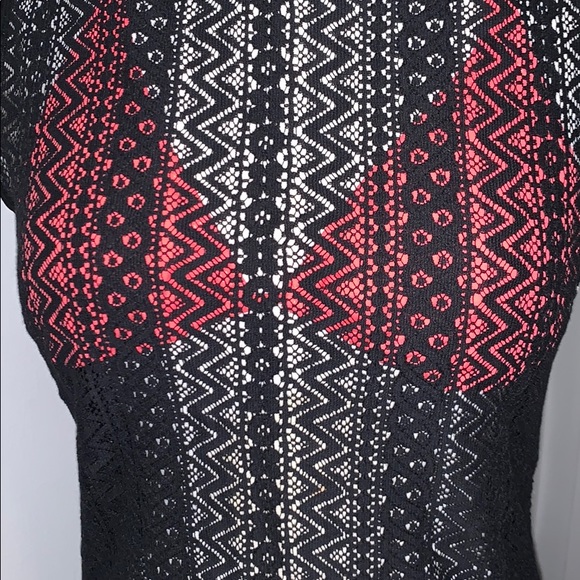 Black Coverup Swim Lace Sheer Sexy Backless Small - Picture 3 of 5